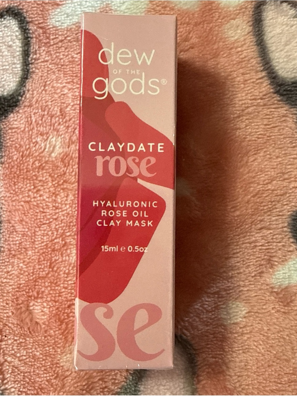 Dew of the Gods Claydate Rose Hyaluronic Rose Oil Clay Mask — Pink